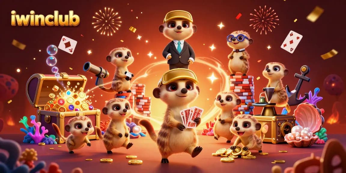 Experience thrilling casino action at iwinclub with playful meerkats running the show.