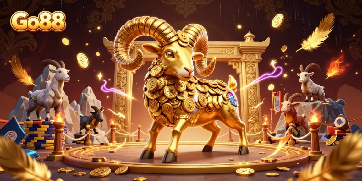 Engage with Go88 and explore the vibrant 3D illustration of exciting casino gameplay.