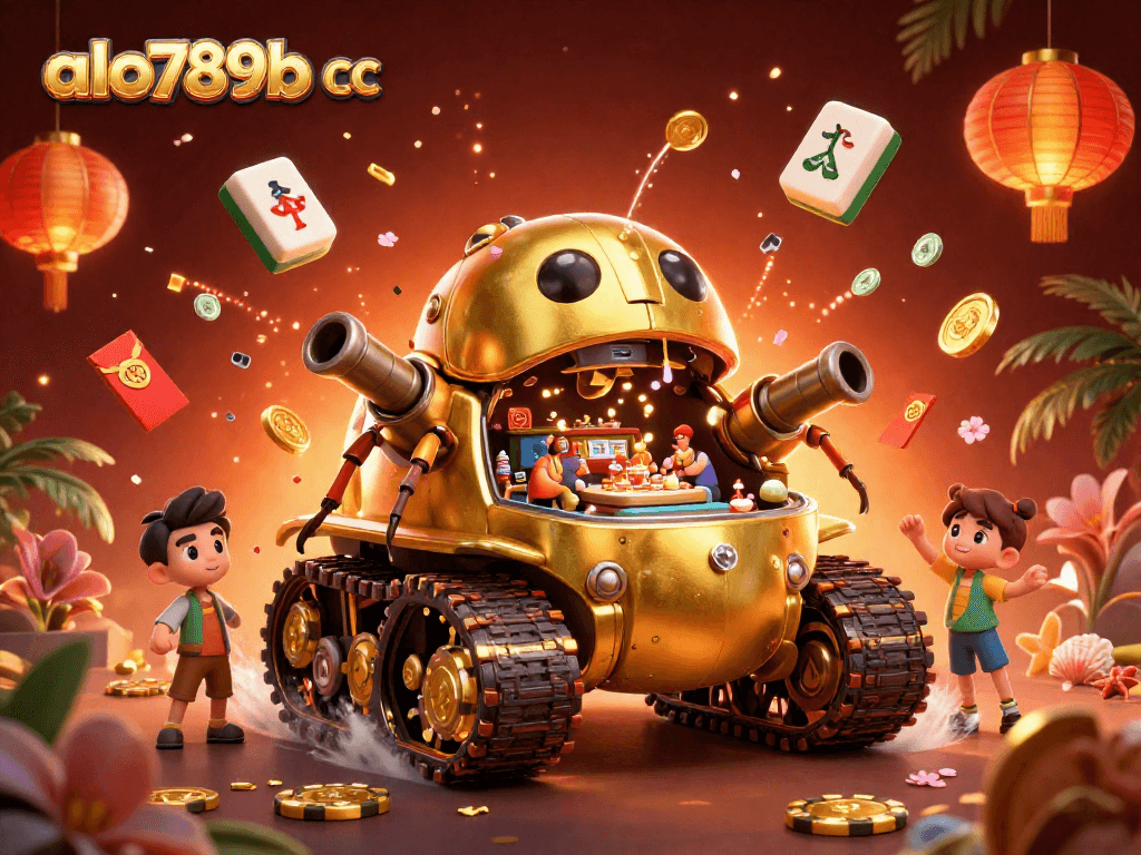 Experience thrilling gameplay at alo789b cc with a vibrant 3D casino illustration featuring a dynamic beetle tank!