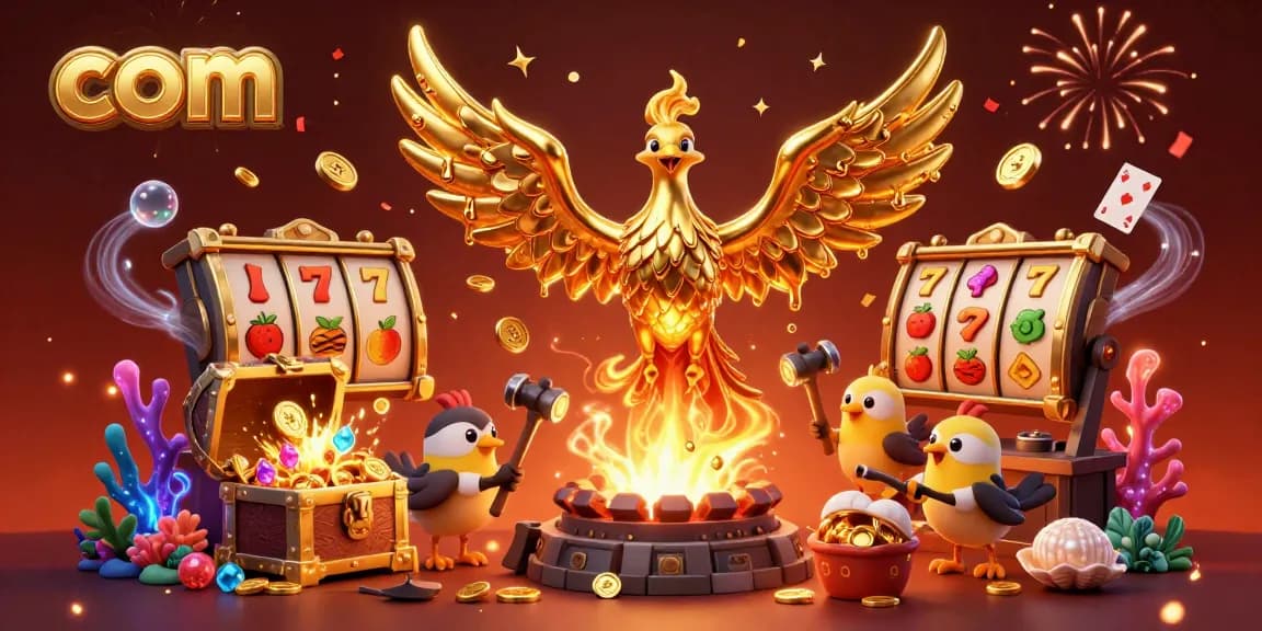 Experience thrilling wins with com in a vibrant casino scene featuring a molten phoenix and dynamic gaming elements.