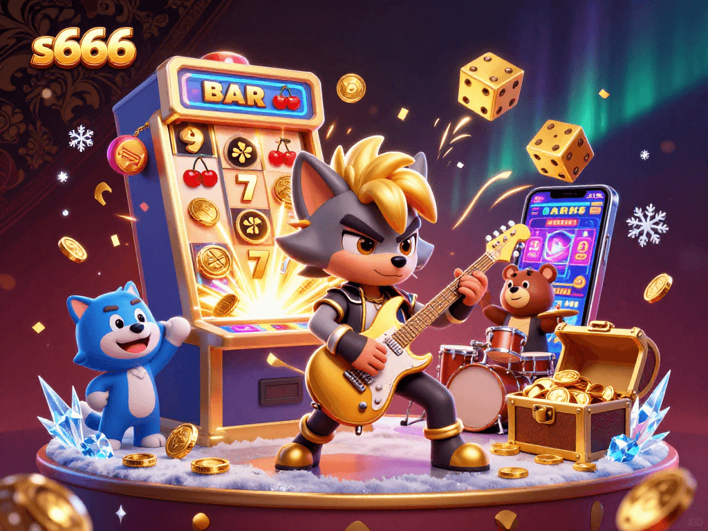 Experience thrilling jackpots at s666 with vibrant animations and exciting casino atmosphere.