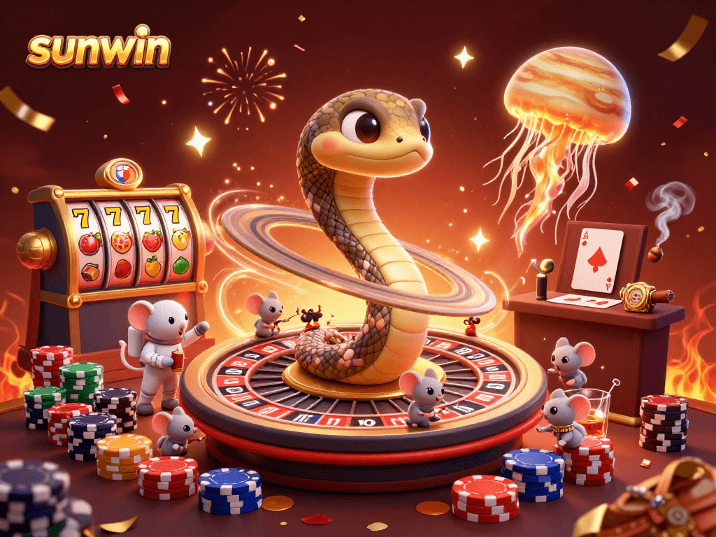 Experience sunwin excitement as astronaut mice bet on Saturn's roulette rings.