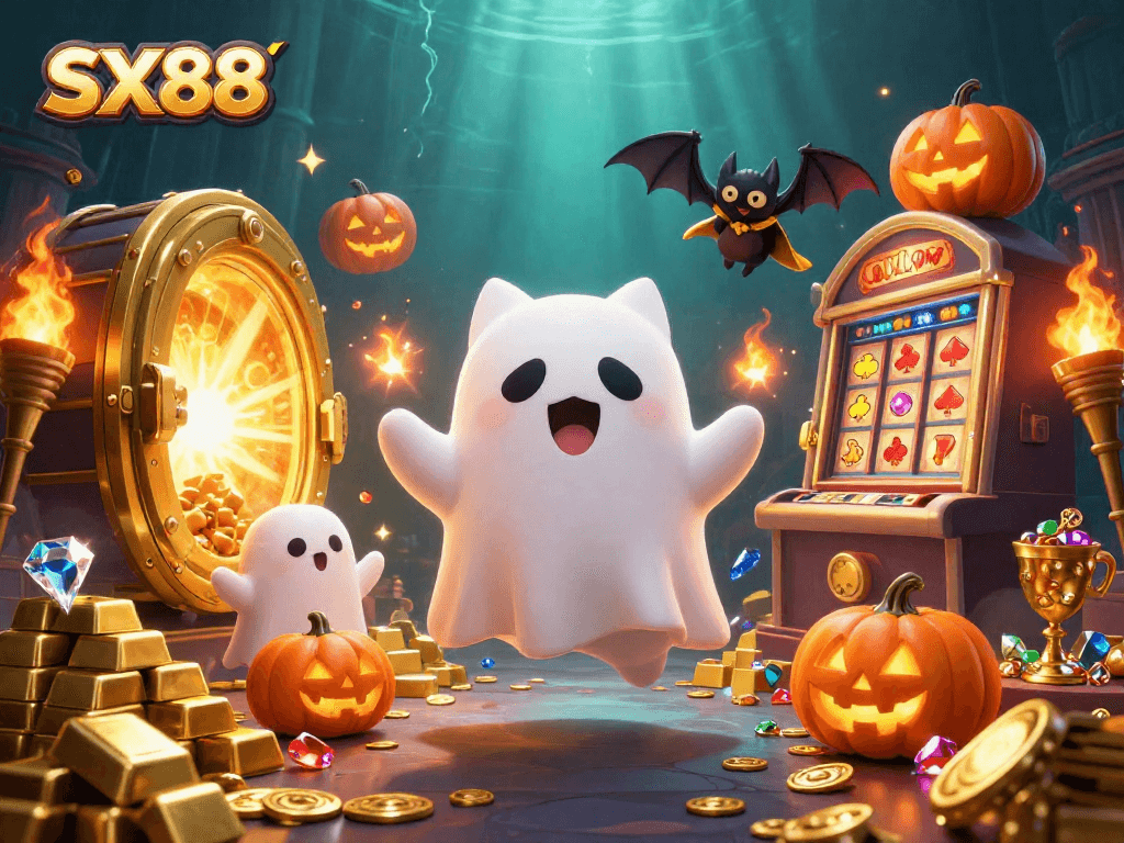 SX88 enhances your casino experience with ghostly fun in a haunted slot setting.