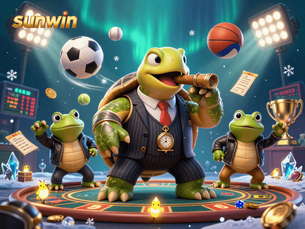 Engage in exciting sports betting with sunwin as turtle mobster enforcers bring the casino alive.