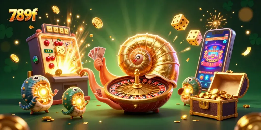 Engage in thrilling gameplay with 789f's vibrant slots and cards, illuminated by dazzling effects.