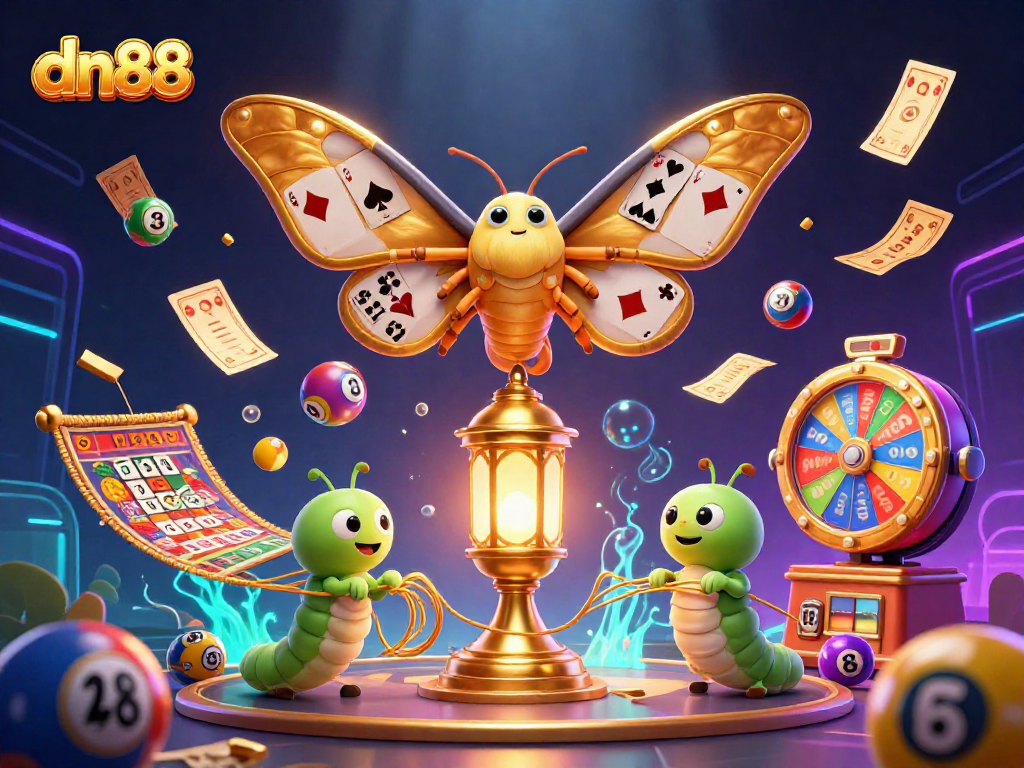 Engage with the vibrant dn88 casino scene featuring the magical atlas moth and dynamic lottery elements.