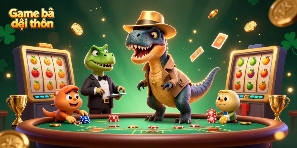 Experience thrilling victories in Game bài đổi thưởng with cartoon characters at a vibrant casino.