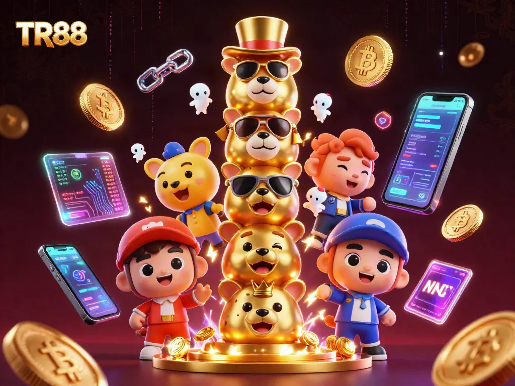 Experience winning strategies with TR88 in vibrant casino-themed art.
