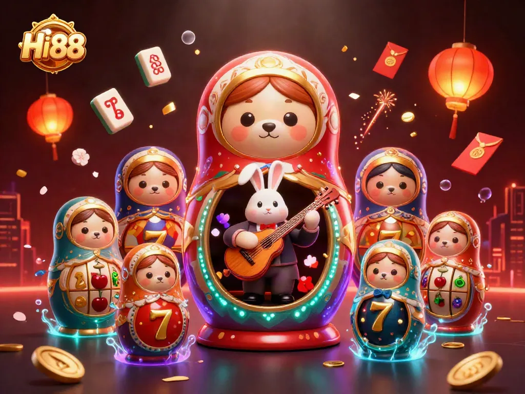 Engage with Hi 88's vibrant online casino experience through this rich 3D artwork.