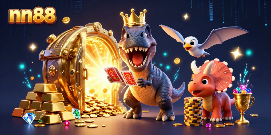 Enjoy lucrative adventures at nn88, where the T-Rex deals cards and the triceratops stacks chips!