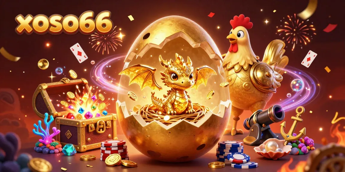 Experience excitement with xoso66, showcasing golden treasures and dynamic gaming elements.