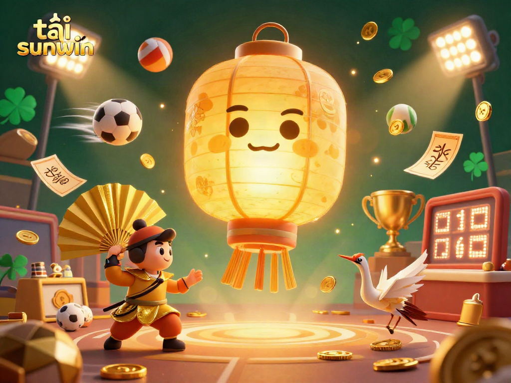 Experience the thrill of tải sunwin with vibrant 3D casino elements and lucky symbols intertwined.
