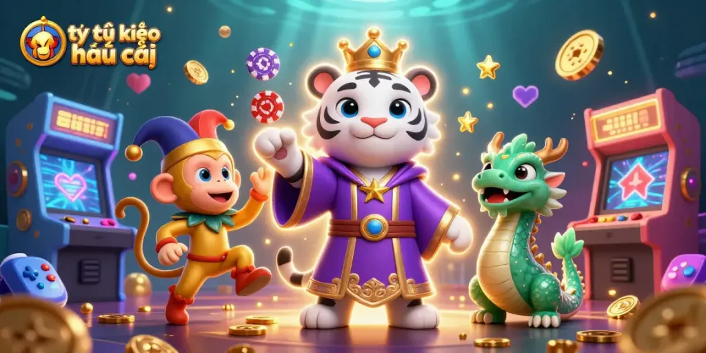 Engage with betting action at tỷ lệ kèo nhà cái, highlighted by a vibrant casino-themed 3D illustration.