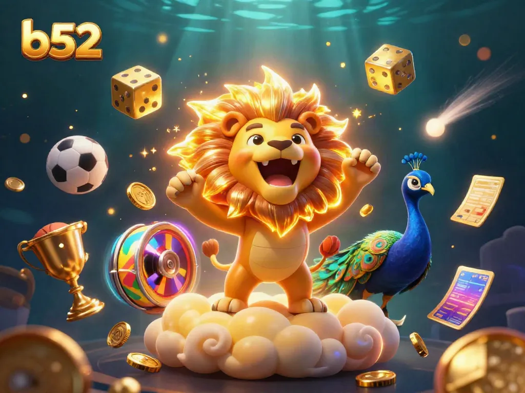 Engage in thrilling gaming with b52 featuring golden lion, slots, and dynamic sports elements.