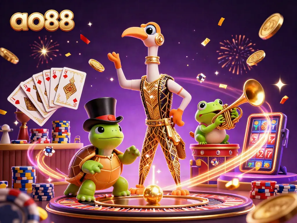 Experience the thrill of ao88 with colorful casino characters and exciting game elements.