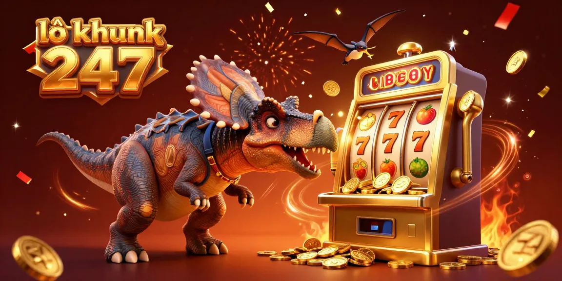 Engage with lô khung 247 strategies while witnessing cartoon dinosaurs in a casino scene.
