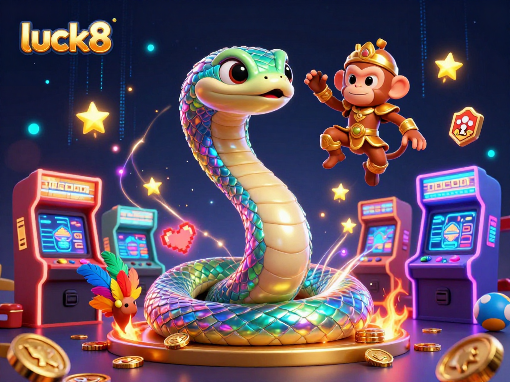 Engage with the colorful world of luck8 as vibrant characters create a thrilling casino atmosphere.