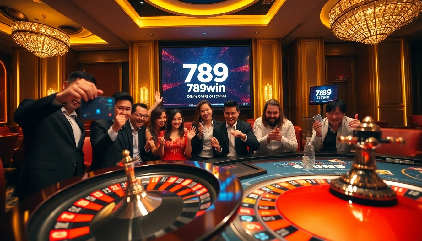 Players enjoying a thrilling game at 789win's luxurious casino.