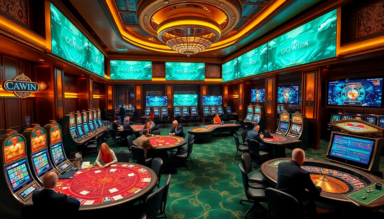 Cwin offers thrilling casino games with professional dealers in a luxurious setting.