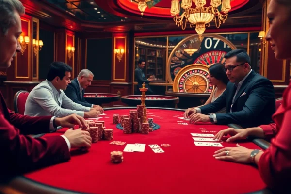 Experience thrilling online gambling at https://99okwin.live with a dynamic poker scene featuring intense players and vibrant casino atmosphere.