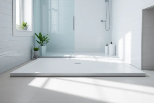 Transform your space with a flawless shower base shower in a modern bathroom design.