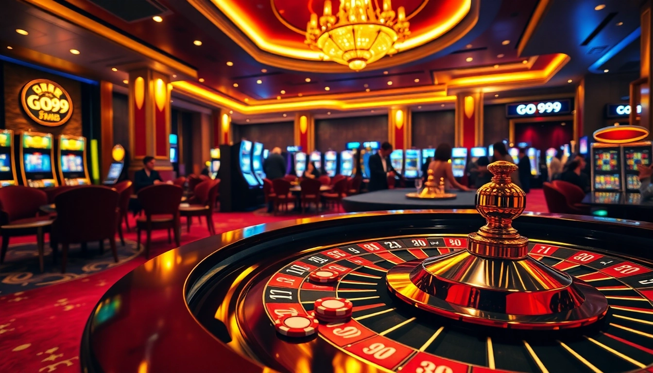 Experience the thrill at Go99 with a luxurious casino atmosphere and vibrant gaming tables.