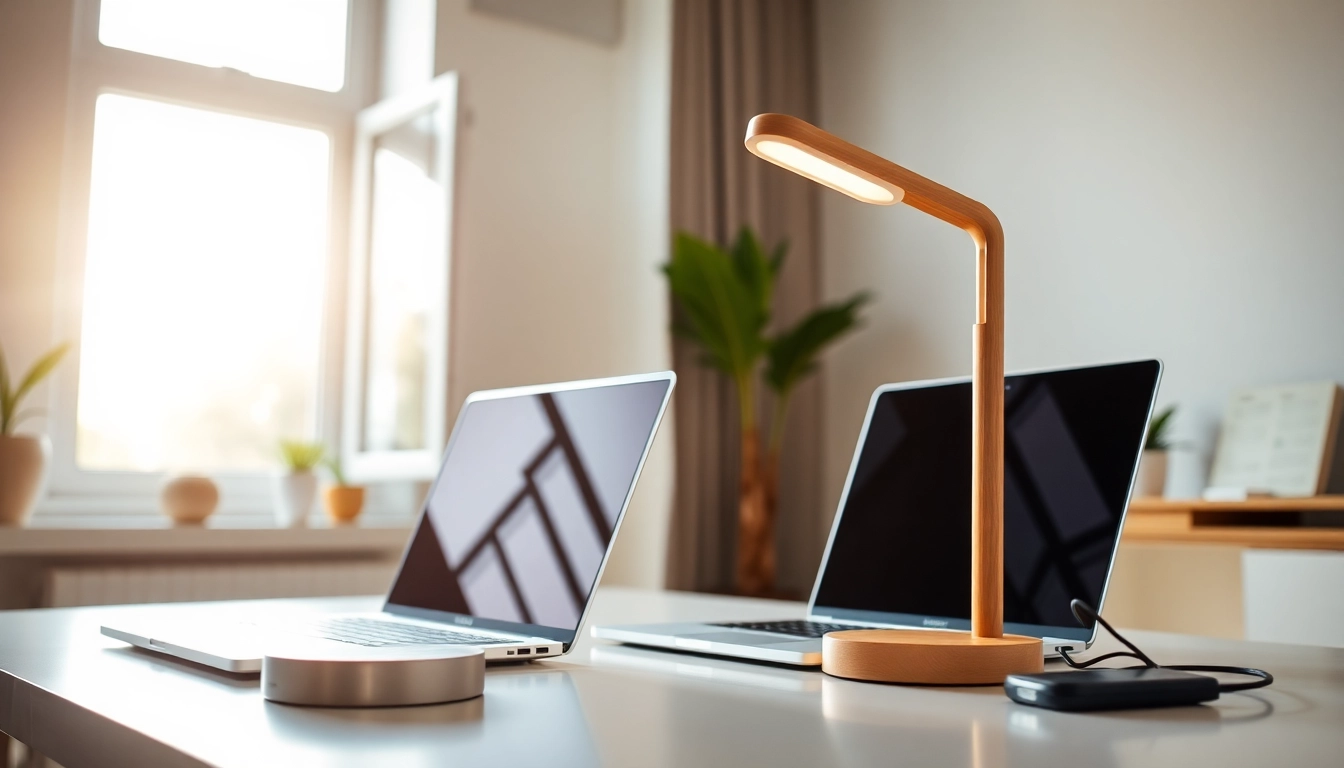 Illuminate your workspace with a sleek goodlite lamp that enhances productivity.