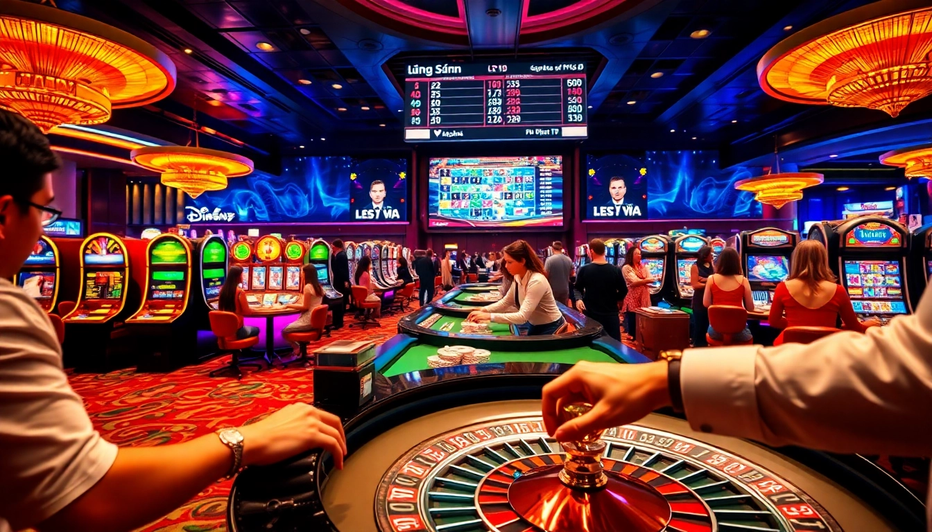 Experience the excitement of lương sơn tv with dynamic casino visuals featuring engaging gambling scenes.