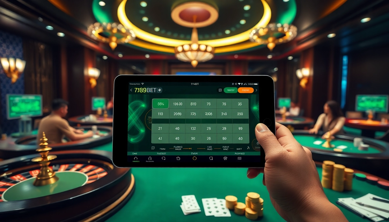 Exciting gameplay at 789BET casino, featuring vibrant tables and enthusiastic players.