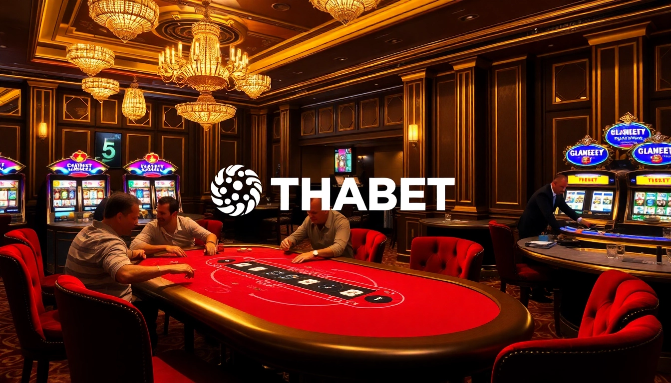 Experience thrilling gameplay at THABET casino with an immersive poker setting.
