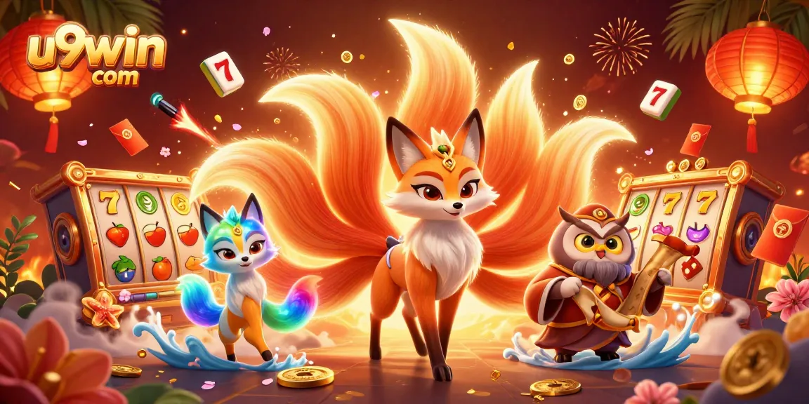 Experience thrilling gaming vibes with u9win com in a vibrant casino scene illustrating luck and fortune.