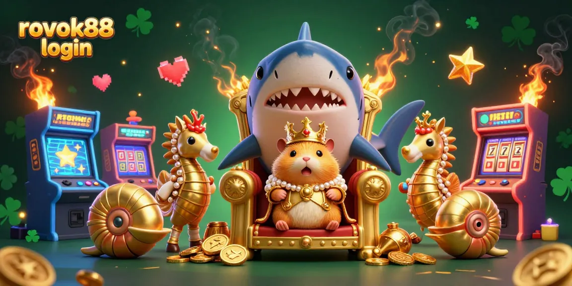 Experience rokok88 login with vibrant casino elements featuring gaming machines and characters