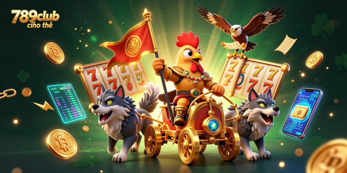 Engage with the vibrant world of 789club chính thức through a dynamic casino illustration.