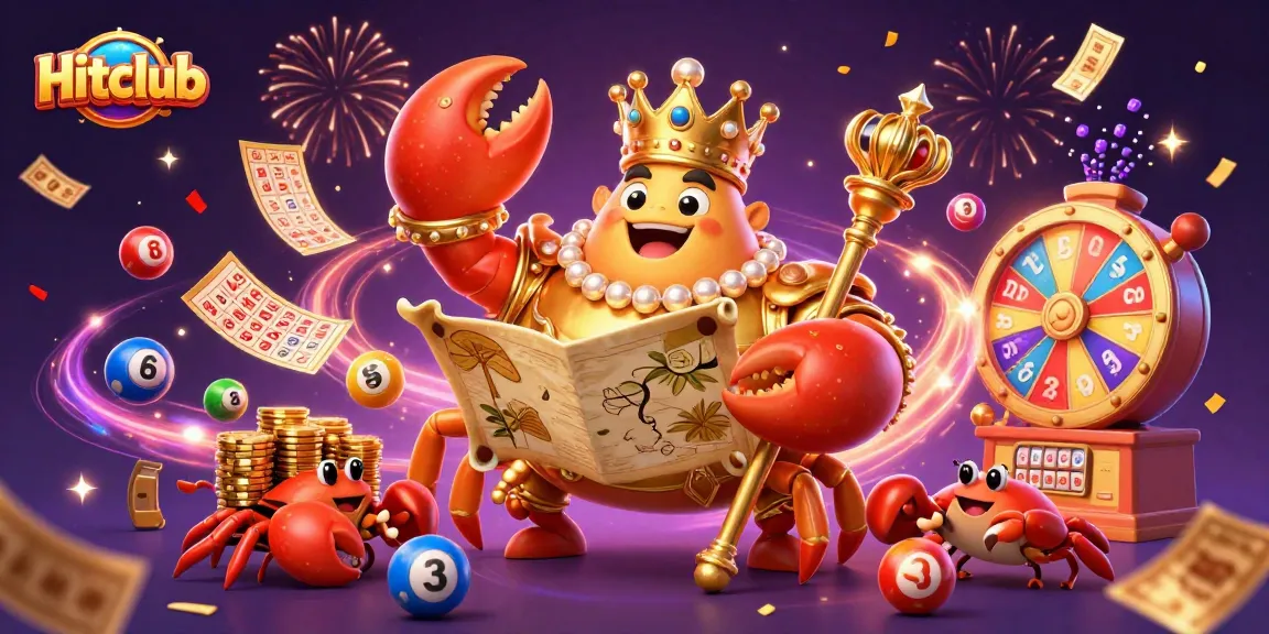 Experience thrilling wins at Hitclub with colorful lottery balls and prize wheels in this captivating scene.