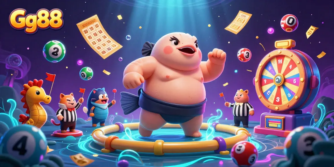 Experience Gg88 with colorful lottery balls and a dynamic underwater casino scene.