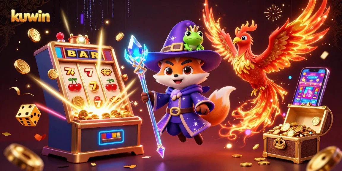 Kuwin offers exciting jackpot games and vibrant slot experiences with captivating characters in a casino atmosphere.