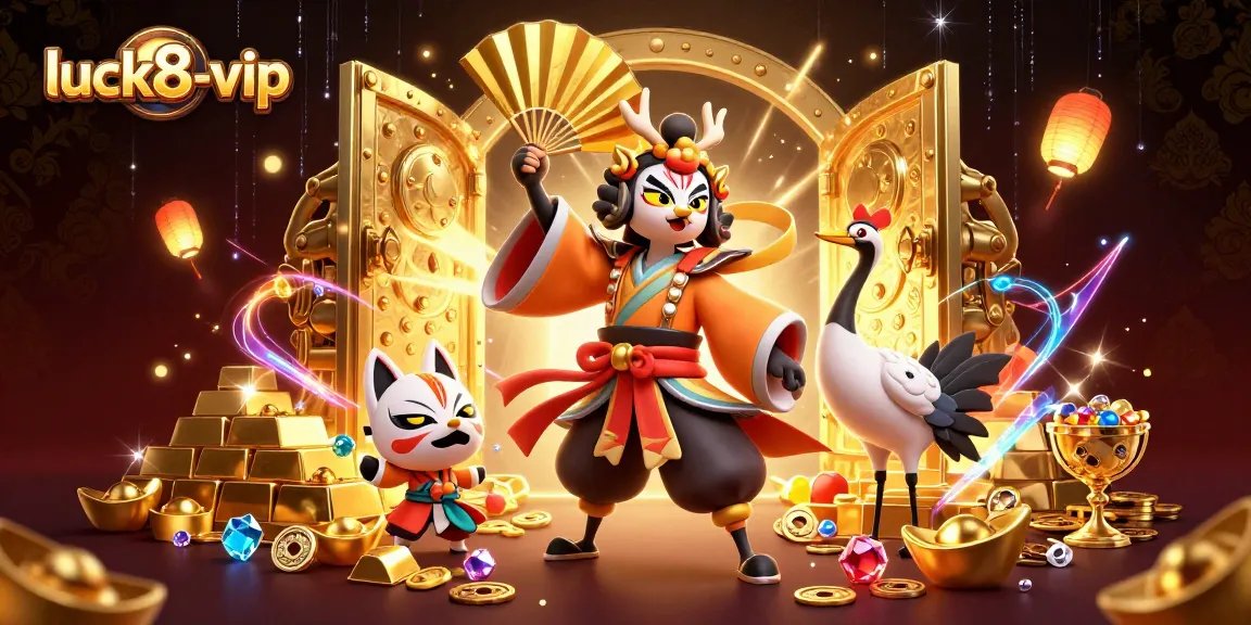 Feel the thrill of luck8-vip with vibrant casino action featuring animated characters and treasures!