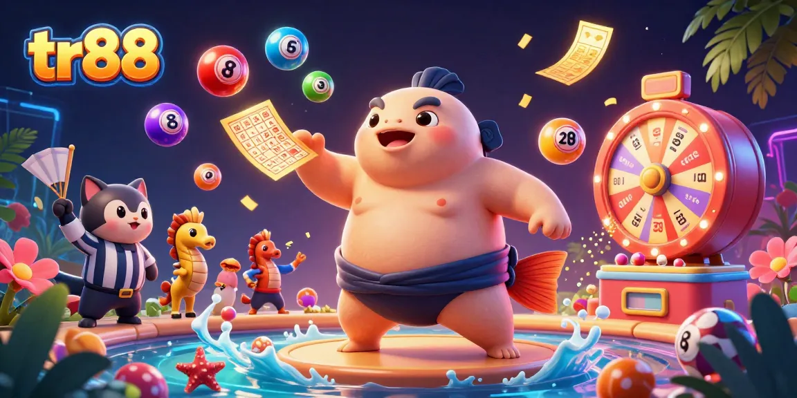 Engage with tr88's vibrant lottery scene featuring colorful elements and thrilling action.