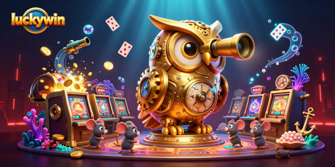 Experience thrilling slots and games at luckywin's vibrant 3D casino scene full of captivating action.