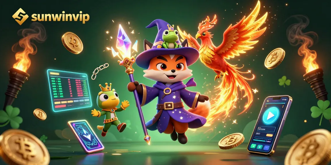 Engage with sunwinvip, experiencing a vibrant fantasy casino world filled with mystical characters and digital treasures.